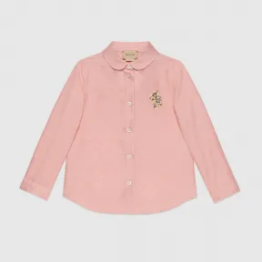 古驰/Gucci 儿童棉布提花GG衬衫 粉色 女童 652703-XWAQB-5490