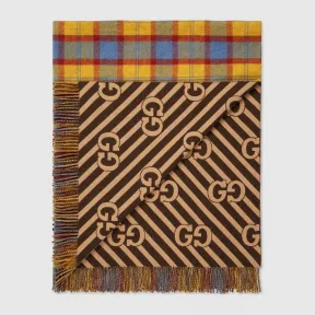 古驰/Gucci 双面羊毛盖毯 656772-ZAGZ2-7003 