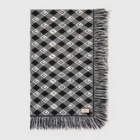 古驰/Gucci Gucci格纹马海毛羊毛混纺盖毯 656778-ZAGY7-1080 