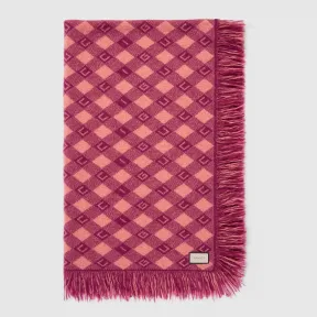 古驰/Gucci Gucci格纹马海毛羊毛混纺盖毯 656778-ZAGY7-6126 