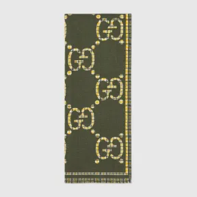 古驰/Gucci 格子 GG 毛线围巾 660025-4G386-3375