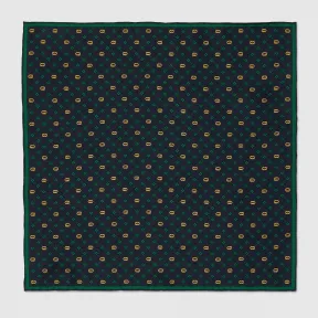 古驰/Gucci 互扣式双G真丝口袋方巾 660425-4G001-4067