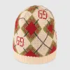 古驰/Gucci 儿童GG菱纹羊毛帽 660634-4K206-9266 