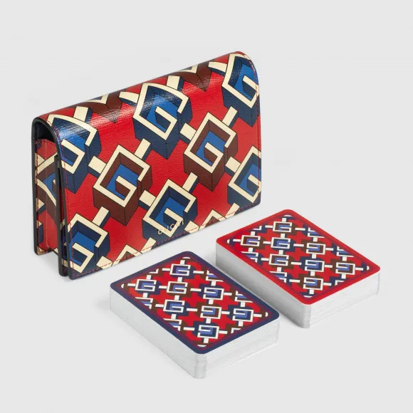 古驰/Gucci 几何G印花扑克牌套装（两副） 662295-2ZV0G-6475 