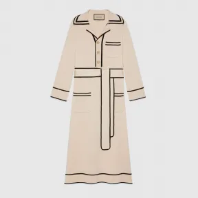 古驰/Gucci 精纺棉毛混纺Polo裙 665357-XKBSK-9087