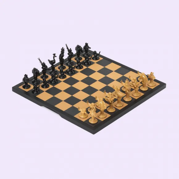 古驰/Gucci 附有鳄鱼盒子的装饰性国际象棋棋盘 670276-EAALJ-1166