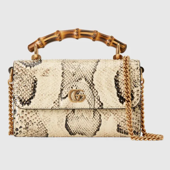 古驰/Gucci Gucci Diana 迷你蟒蛇皮包 675795-LU30T-9528