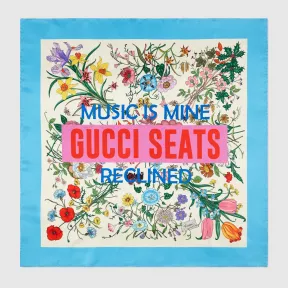 古驰/Gucci Gucci 100特别系列花卉印花方巾 676651-3G001-9269 