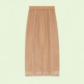 古驰/Gucci 蕾丝饰边GG网纱裙 678193-XUAEQ-6851 