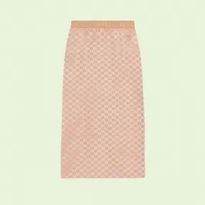 古驰/Gucci 浅色 GG 帆布中长裙 691801-ZAHMD-2337 