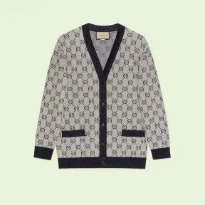 古驰/Gucci GG棉质提花开襟毛衣 692727-XKB54-9071 