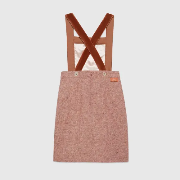 古驰/Gucci 儿童羊毛混纺工人裙 695476-XWAT6-6232 