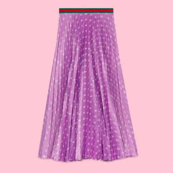 古驰/Gucci adidas x 缎面百褶裙 696770-ZAJC0-9692 