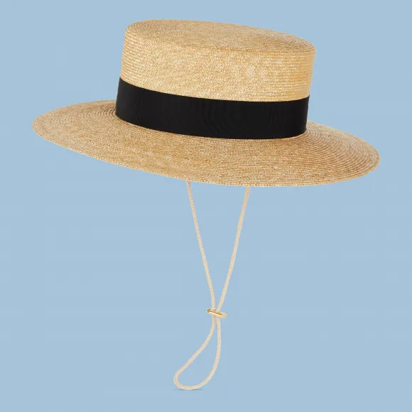 古驰/Gucci 麦杆船夫帽 696869-4HAOE-9760 