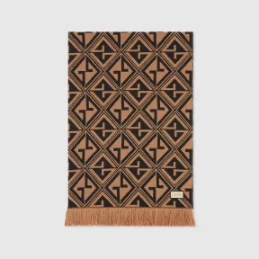 古驰/Gucci G 棱形针织呢大被子 698797-ZAJIY-2034