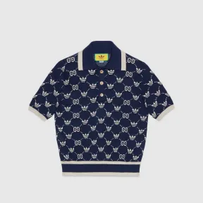 古驰/Gucci 阿迪达斯 x 古驰 GG Trefoil 拼接短袖Polo 衫 700473-XKCD0-4754