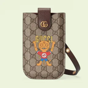 古驰/Gucci Gucci小猫印花手机袋 700732-U1GBG-8679 