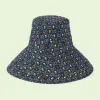 古驰/Gucci GG刺绣宽边牛仔帽 701691-3HAI3-4400 