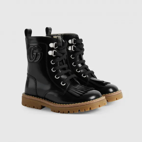 古驰/Gucci 幼儿系带靴 702930-U3D00-1000 