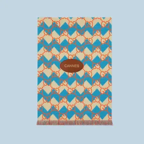 古驰/Gucci GG 人字纹棉质沙滩毯 705610-3G105-7569 