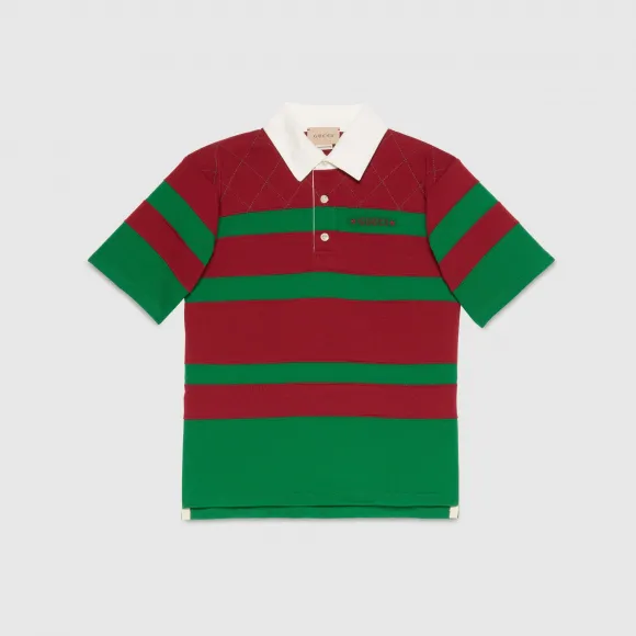 古驰/Gucci 儿童条纹棉质马球衫 711545-XJE5B-3667