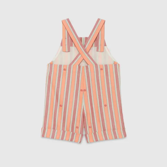 古驰/Gucci 婴儿条纹牛津棉质工人裤 712666-XWAV1-6253