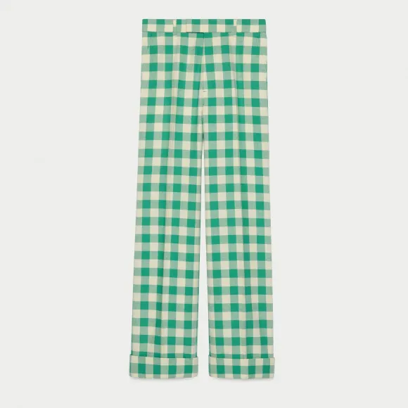 古驰/Gucci Gucci HA HA HA 格纹羊毛裤 712865-ZAHRY-9125