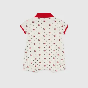 古驰/Gucci 婴儿双G棉质连身衣 718010-XJE3F-9275