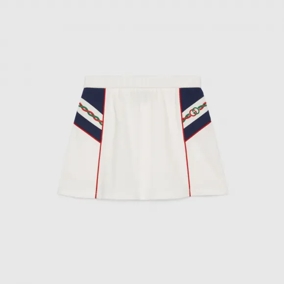 古驰/Gucci 儿童棉质运动短裙 718021-XJE3I-9733