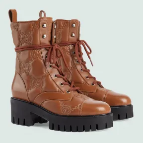 古驰/Gucci 女士 GG 绗缝系带靴 718386-DS8U0-2741 