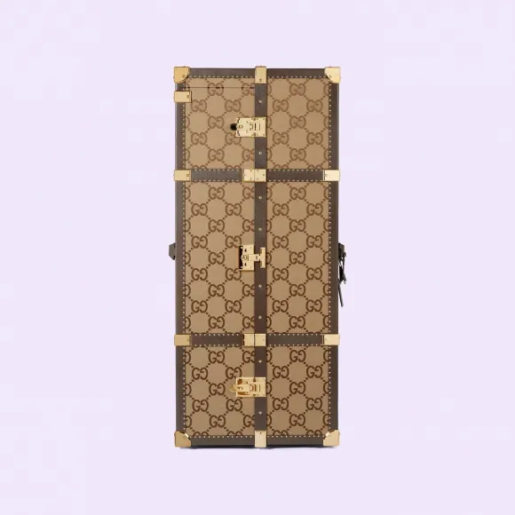 古驰/Gucci 驼色和乌木色帆布超级双G硬箱 722176-UKMBG-2572