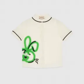 古驰/Gucci [儿童] 兔子印花丝绸上装 722551-ZALNQ-9063