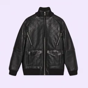 古驰/Gucci GG真皮夹克 724052-XNAV5-1000