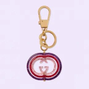 古驰/Gucci Interlocking G 闪粉钥匙扣 728218-9AABJ-8765