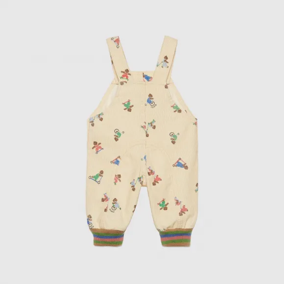 古驰/Gucci Baby Gucci 小熊灯芯绒背带裤 740916-XDCJW-9233