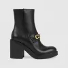 古驰/Gucci 黑色皮革Gucci女靴 750538-17K00-1000