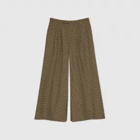 古驰/Gucci 千鸟格羊毛阔腿裤 751045-ZACZJ-2229