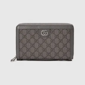 古驰/Gucci 灰色和黑色Supreme帆布Ophidia系列GG旅行包 751610-UULBN-1244
