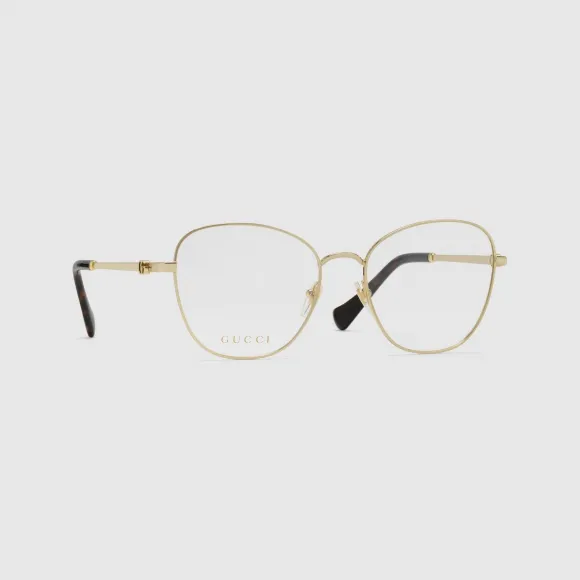 古驰/Gucci 金色调金属猫眼造型镜框 755293-I3330-8091