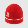古驰/Gucci 红色 婴儿刺绣羊毛帽 755326-3K206-6478