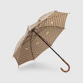 古驰/Gucci 米色和棕色Gucci马衔扣印花尼龙雨伞 756003-FACFA-8494