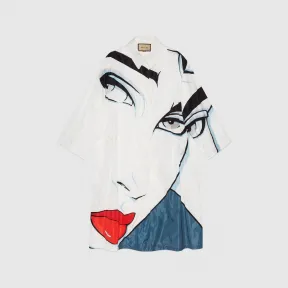 古驰/Gucci 象牙白色Nagel印花尼龙风衣 756377-ZANWB-9376