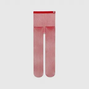 古驰/Gucci 亮红色饰复古方形G弹力尼龙连裤袜 769158-3G245-6500