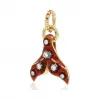 古驰/Gucci 18k 金钻石和红色珐琅吊饰 YBG52510200200U