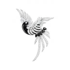 海瑞温斯顿/HarryWinston Black Necked Crane胸针 682366