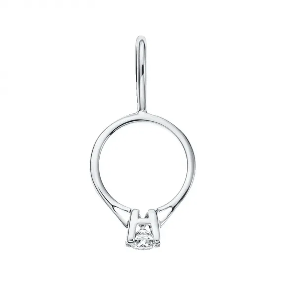 海瑞温斯顿/HarryWinston Charms HW Logo铂金戒指坠饰 CMDPRD000HWL