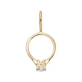 海瑞温斯顿/HarryWinston Charms HW Logo黄金戒指坠饰 CMDYRD000HWL