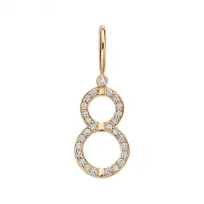 海瑞温斯顿/HarryWinston Charms Lucky Eight黄18K金钻石坠饰 CMDYRDOPLK8