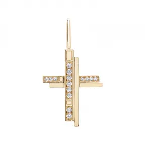 海瑞温斯顿/HarryWinston Traffic十字架黄金钻石坠饰 CMDYRECRTRF