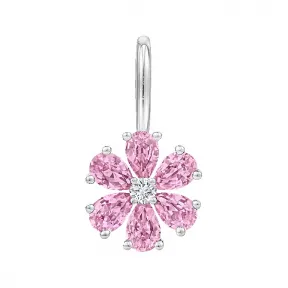 海瑞温斯顿/HarryWinston Forget-Me-Not粉色蓝宝石和钻石幸运坠饰 CMPSPRFFLRFMN